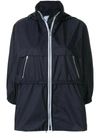 Prada Funnel Neck Nylon Jacket - Blue