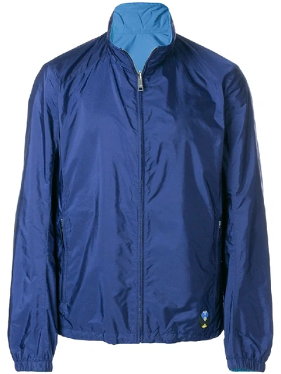 Prada Reversible Front Zip Jacket In Multicolor