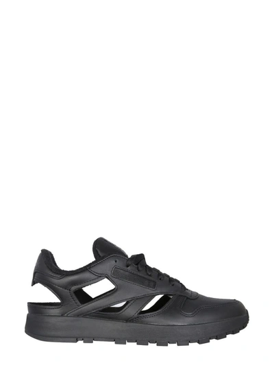 Maison Margiela X Reebok Leather Sneaker In Black