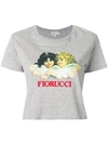 Fiorucci Vintage Angels Cropped Jersey T-shirt In Grey