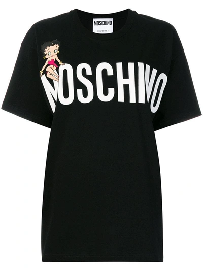 Moschino Betty Boop Cotton-jersey T-shirt In Nero