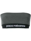 Rabanne Paco  Branded Bandeau Top - Grey