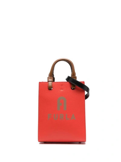 Furla Mini Spritz Tote Bag In Red