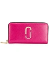 Marc Jacobs Snapshot Continental Wallet In Pink & Purple