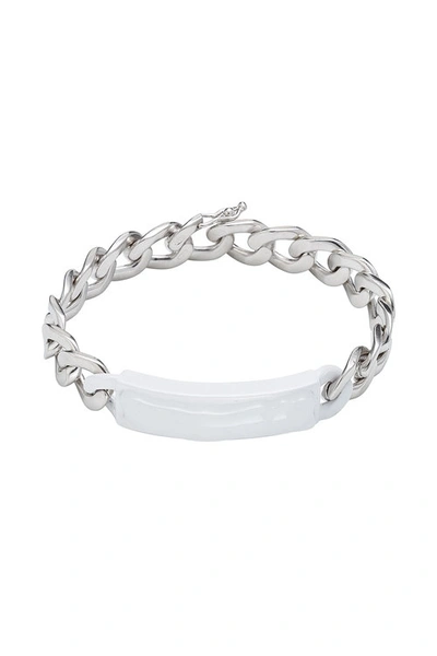 Maison Margiela Sterling Silver Id Bracelet