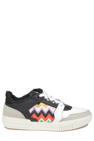 Missoni Zigzag-pattern Low-top Sneakers In Multicolour