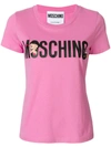 Moschino Betty Boop And Logo Print T-shirt In Pink