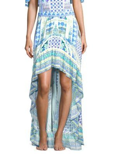 Camilla Rio With Love Silk Hi lo Skirt In Salvador Summer ModeSens
