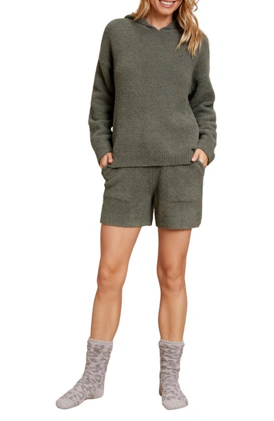 Barefoot Dreams Cozychic Hoodie Lounge Set In Olive Branch