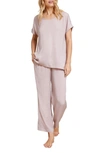 Barefoot Dreams Dolman-sleeve Washed Satin Lounge Set In Feather