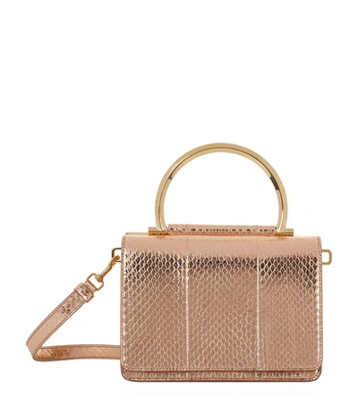 Ferragamo Mina Leather Top Handle Bag In Pink