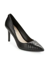 Karl Lagerfeld Women's Roulle Textured Leather Pumps In Black