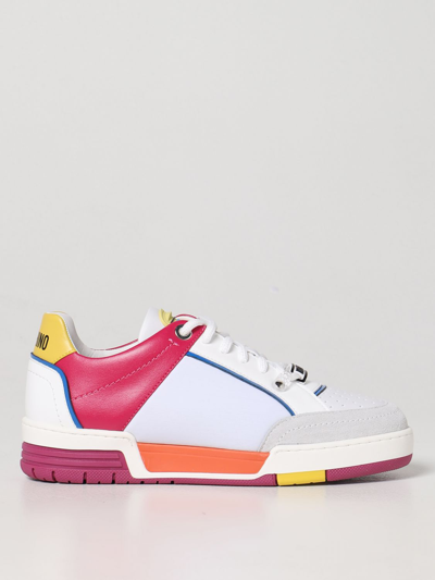Moschino ! Women's Colourblock Trainers In White