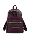 Marc Jacobs Zip-accented Nylon Backpack In Dark Violet