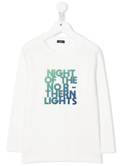 Il Gufo Northern-lights Long-sleeve Top In Weiss