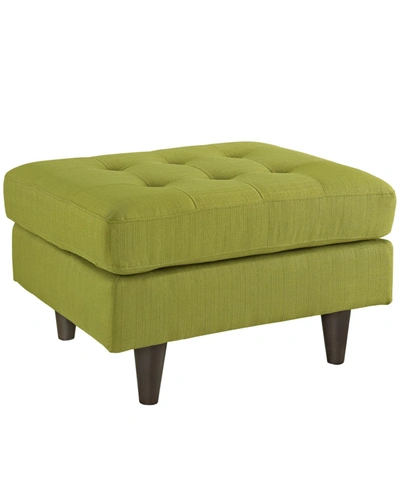 Modway Empress Upholstered Fabric Ottoman In Green