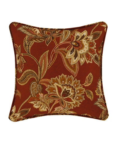 Royal Court Montecito Decorative Pillow, 16" X 16" Bedding In Red
