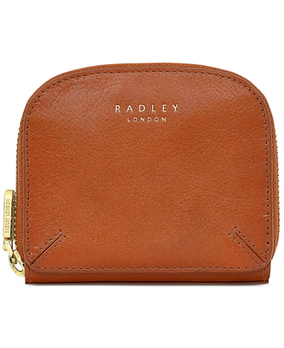Radley London Cookie Cutter Small Travelcard Holder Purse For Women, Made from Orange Grained Leather, Card Holder with Slip Pockets and ID Slot