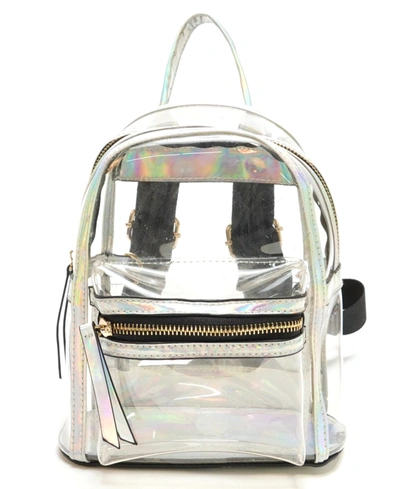 Like Dreams Women's Clear Mini Backpack Bag In Clear Silver-tone