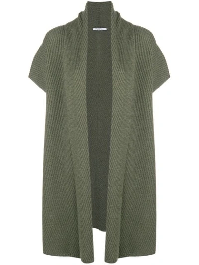 Agnona Relaxed Cashmere Knit Vest In Green