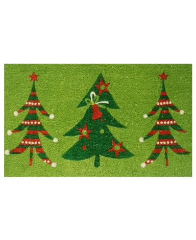 Home & More Christmas Trio 24" X 36" Coir/vinyl Doormat Bedding In Multi