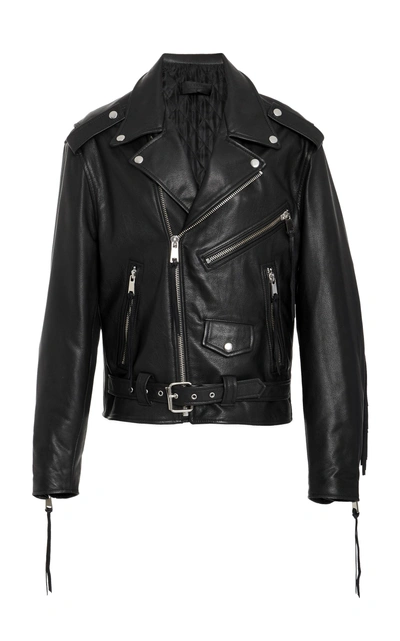 Nili Lotan Rebel Leather Moto Jacket In Black