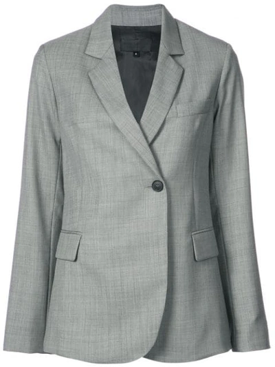 Nili Lotan Classon Single-breasted Wool Jacket In Grey