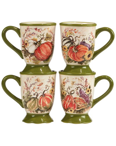Certified International Harvest Morning Set Of 4 Mugs In Multi