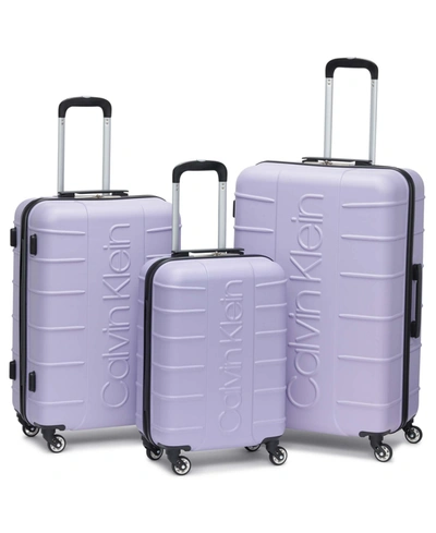 Calvin Klein Bowery Hard Side Luggage Set, 3 Piece In Wisteria