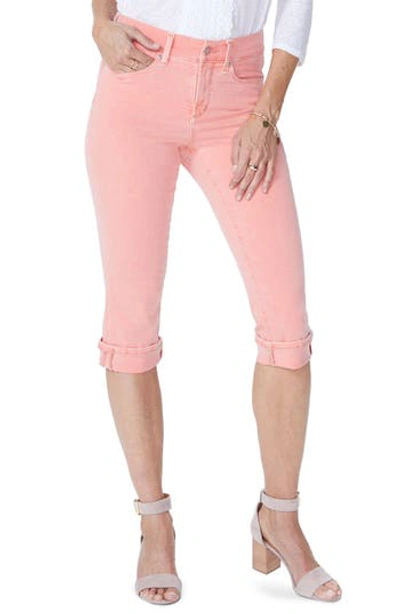 Nydj Marilyn Cropped Denim Jeans With Rolled Cuffs In Mineral