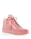 Giuseppe Zanotti Women's Velvet Mid Top Platform Sneakers In Pink