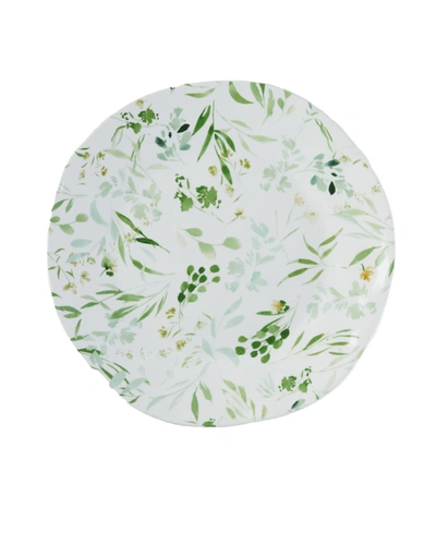 Tableau Wildflowers 11" Oval Platter In Green