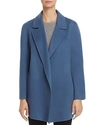 Theory Clairene Double-face Wool And Cashmere Coat In Dark Hydrangea