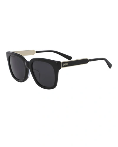 Mcm Square Metal & Acetate Sunglasses In Black