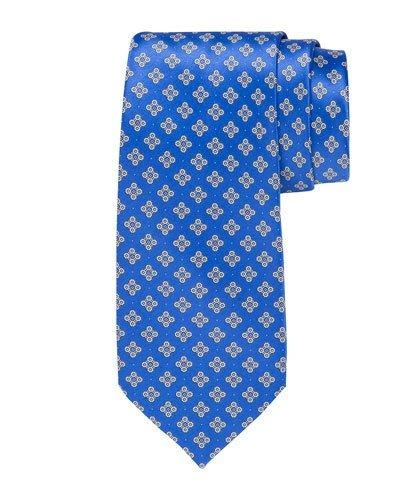 Stefano Ricci Medium Flower Tie Set In Blue/white