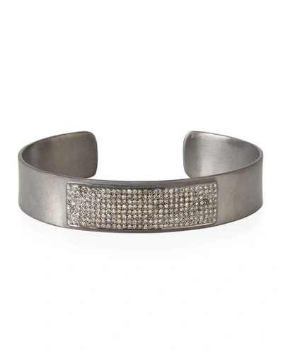 Siena Lasker Bar Cuff Bracelet With Pave Diamonds