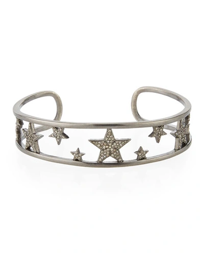 Siena Lasker Pave Diamond Star Cuff Bracelet