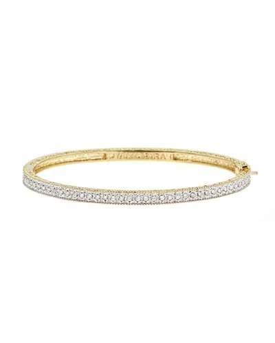 Tanya Farah Modern Etruscan Pave Diamond Bangle Bracelet