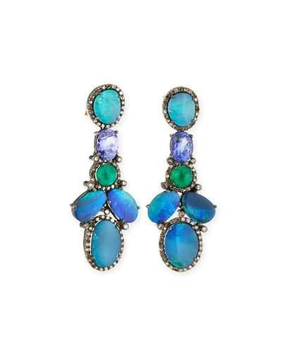 Siena Lasker Emerald Cluster & Diamond Earrings