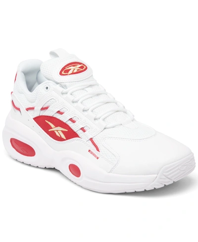 Reebok Men's Solution Mid Basketball Sneakers From Finish Line In Footwear White/vector Red