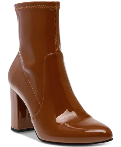 Cognac sock cheap booties