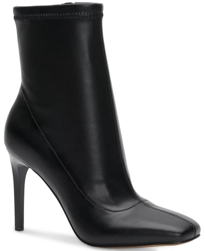 Inc International Concepts Vidalia Dress Booties, Created For Macy's Women's Shoes In Black Smooth
