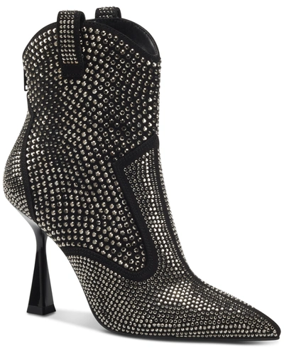 Inc International Concepts Women's Oaklynne Booties, Created For Macy's Women's Shoes In Black Bling
