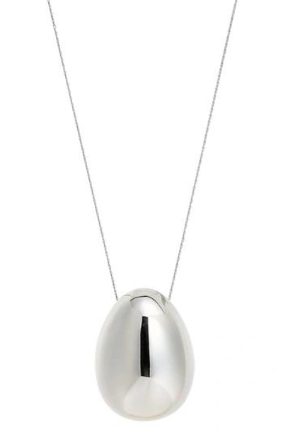 Sophie Buhai Short Egg Pendant Necklace In Sterling Silver