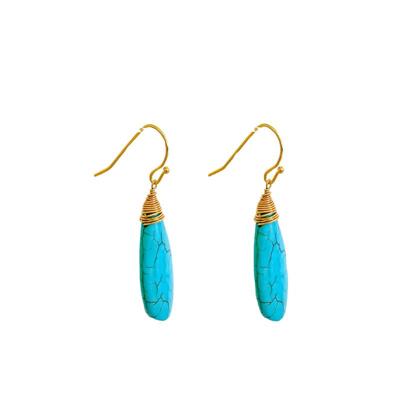 Minu Jewels Reka Earrings In Blue