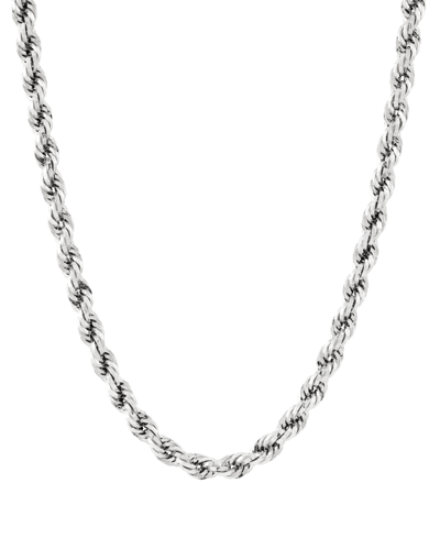 Macy's Evergreen Rope Link 24" Chain Necklace (5.3mm) In 10k White Gold