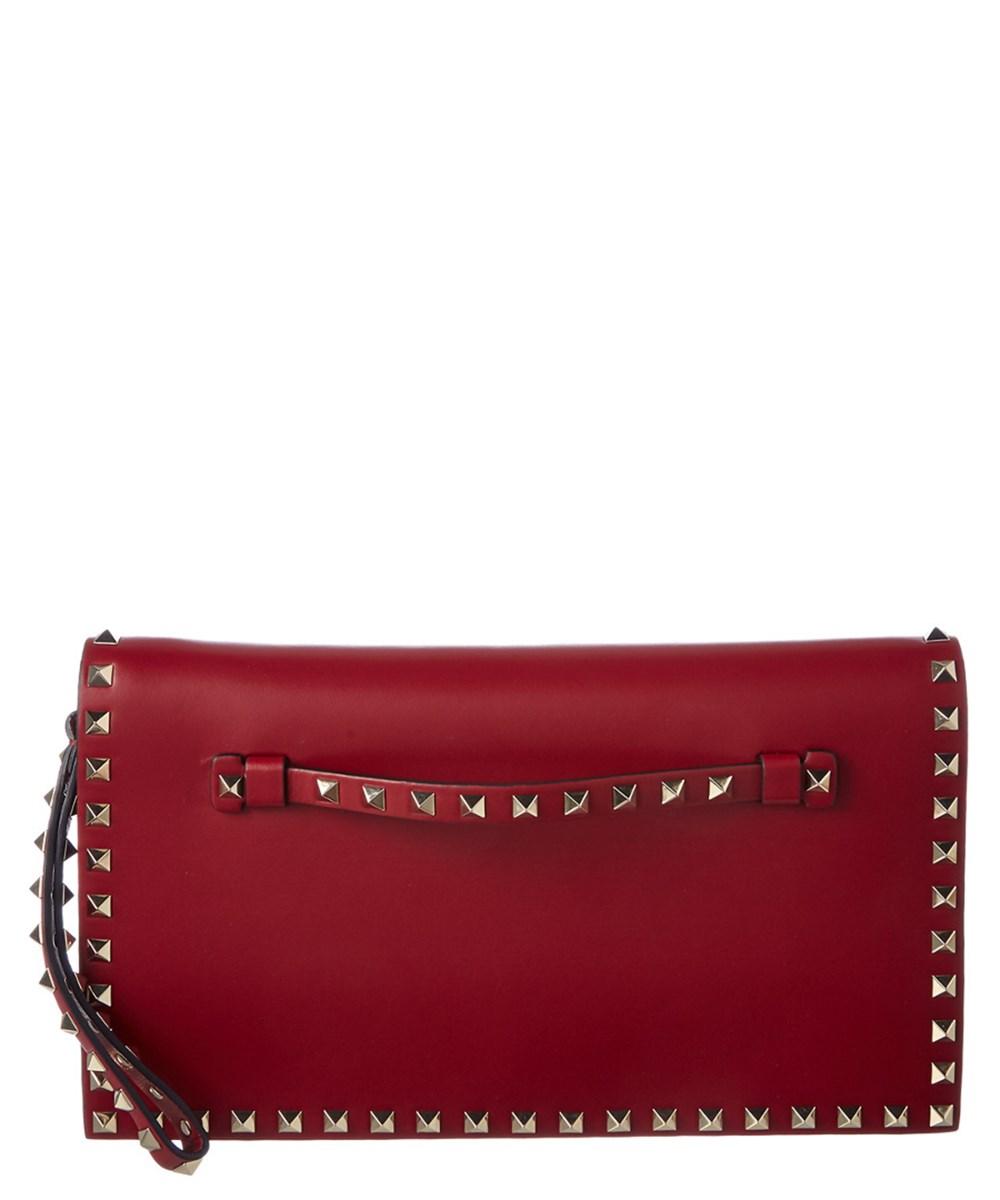 valentino rockstud flap clutch