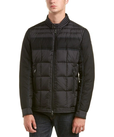 Moncler Gard Wool-blend Quilted Down Biker Jacket In Black | ModeSens