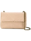 Bottega Veneta Mink Intrecciato Nappa Small Olimpia Bag In Neutrals