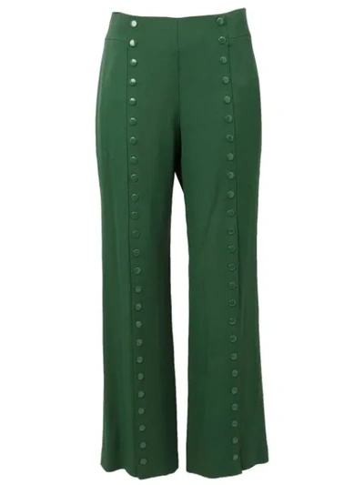 Rosie Assoulin Studded Wide Leg Trousers In Green